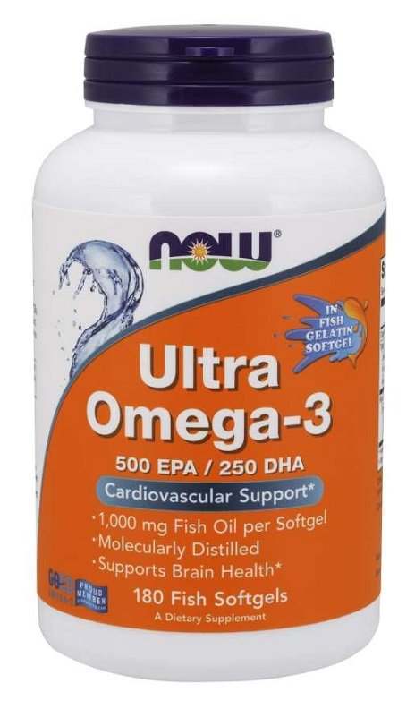 NOW Foods Ultra Omega-3 (In Fish Gelatin Softgels) - 180 fish softgels For Cheap