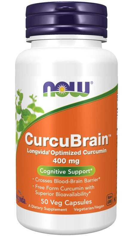 NOW Foods CurcuBrain, 400mg - 50 vcaps For Sale