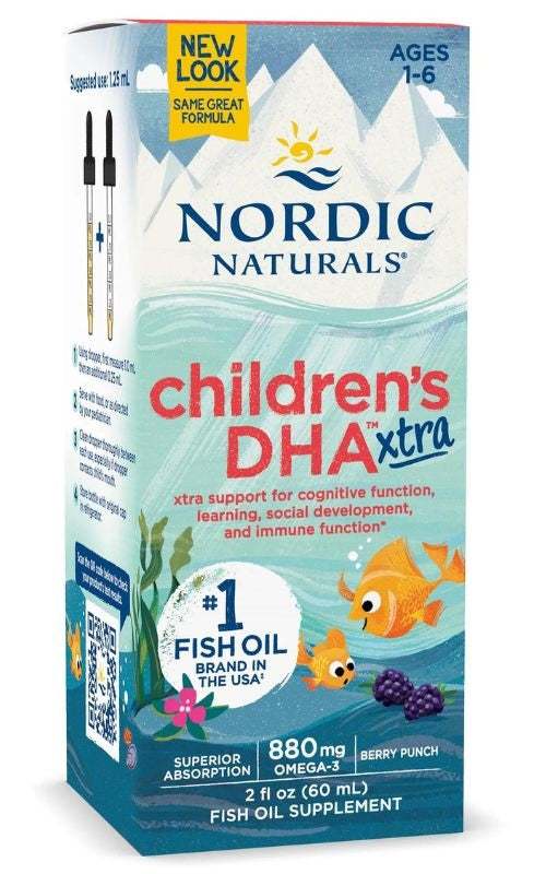 Nordic Naturals Children s DHA Xtra Fish Oil, 880mg Berry Punch - 60 ml Hot on Sale