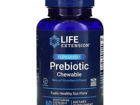 Life Extension Florassist Prebiotic Chewable, Natural Strawberry - 60 vegetarian chewable tabs Cheap