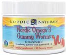 Nordic Naturals Nordic Omega-3 Gummy Worms, 63mg Strawberry - 30 gummy worms Online