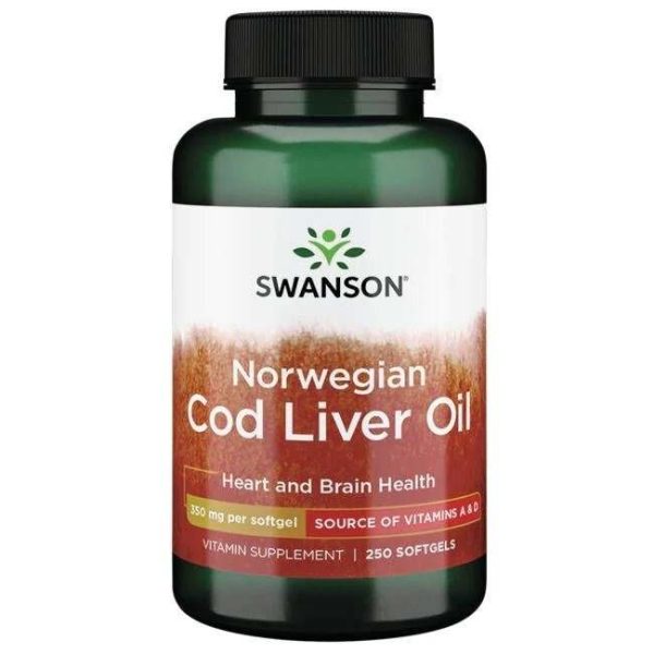 Swanson Cod Liver Oil, 350mg - 250 softgels For Discount