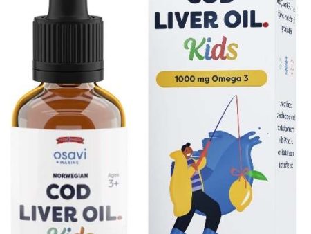 Osavi Norwegian Cod Liver Oil Kids, 1000mg Omega 3 (Lemon) - 50 ml Online Hot Sale