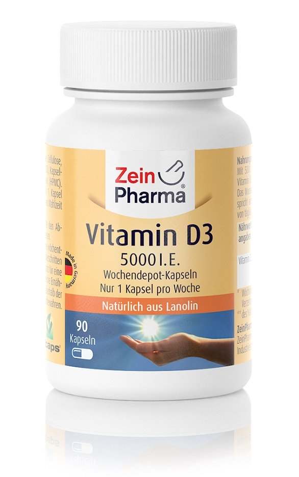 Zein Pharma Vitamin D3, 5000 IU - 90 caps Online Sale