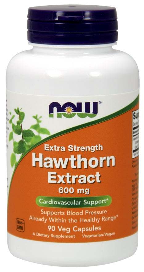 NOW Foods Hawthorn Extract, 600mg Extra Strength - 90 vcaps Online Hot Sale