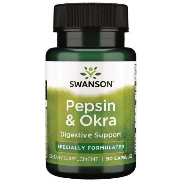 Swanson Pepsin & Okra - 90 caps on Sale