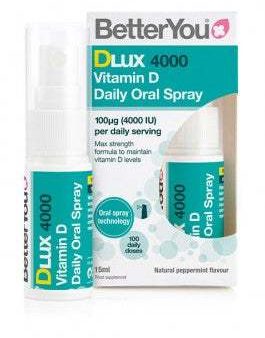 BetterYou DLux 4000 Daily Vitamin D Oral Spray, Natural Peppermint - 15 ml Online now