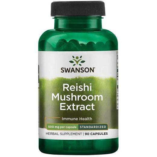 Swanson Reishi Mushroom Extract, 500mg - 90 caps Supply