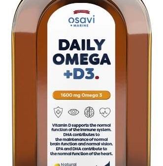 Osavi Daily Omega + D3, 1600mg Omega 3 (Natural Lemon) - 250 ml on Sale