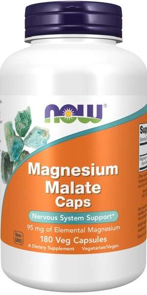 NOW Foods Magnesium Malate Caps - 180 vcaps Supply