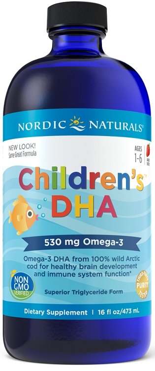 Nordic Naturals Children s DHA, 530mg Omega-3 Strawberry - 473 ml Fashion