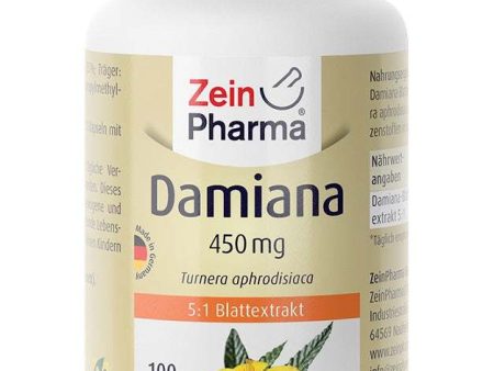 Zein Pharma Damiana, 450mg - 100 caps Sale