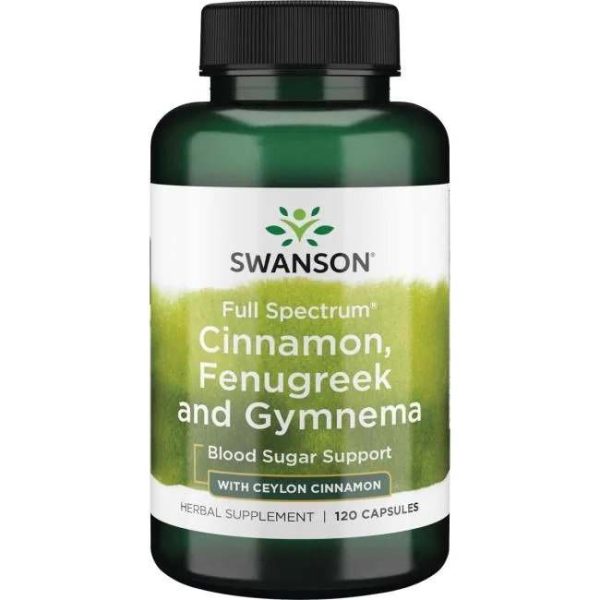 Swanson Full Spectrum Cinnamon, Fenugreek and Gymnema - 120 caps on Sale