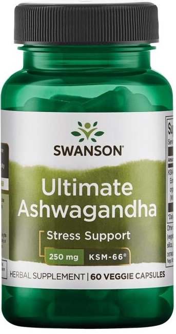 Swanson Ashwagandha Ultimate KSM-66, 250mg - 60 vcaps For Sale