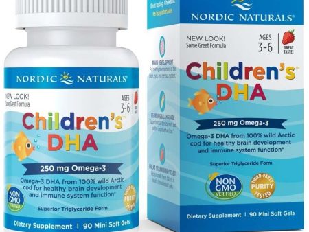 Nordic Naturals Children s DHA, 250mg Omega-3 Strawberry - 90 mini softgels Online Hot Sale