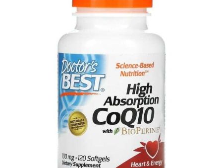 Doctor s Best High Absorption CoQ10 with BioPerine 100mg, 120 Softgels Hot on Sale