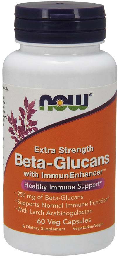 NOW Foods Beta-Glucans with ImmunEnhancer, Extra Strength - 60 vcaps Online now