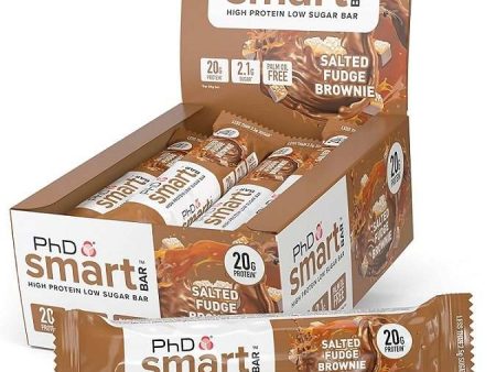 PhD Smart Bar, Salted Fudge Brownie - 12 x 64g Online