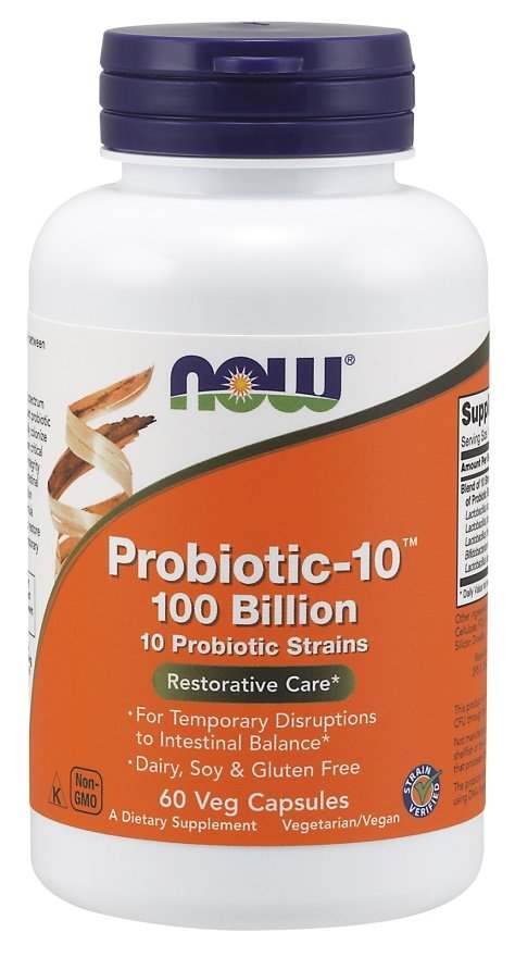 NOW Foods Probiotic-10, 100 Billion - 60 vcaps For Sale