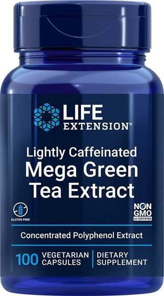 Life Extension Lightly Caffeinated Mega Green Tea Extract - 100 vcaps Online Sale