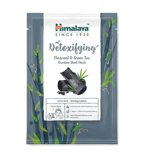 Himalaya Detoxifying Charcoal & Green Tea Bamboo Sheet Mask - 30 ml For Cheap