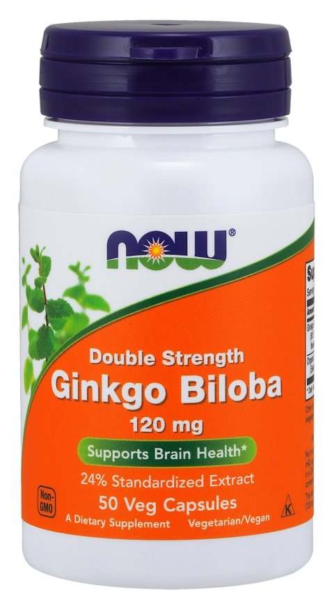 NOW Foods Ginkgo Biloba Double Strength, 120mg - 50 vcaps For Cheap