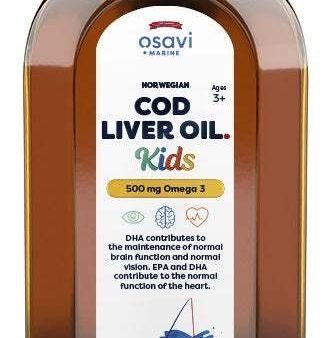 Osavi Norwegian Cod Liver Oil Kids, 500mg Omega 3 (Lemon) - 250 ml Online now