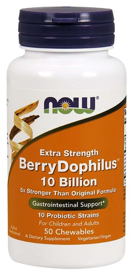 NOW Foods BerryDophilus, 10 Billion (Extra Strength) - 50 chewables For Cheap