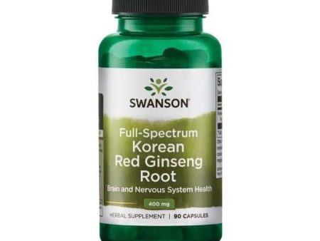 Swanson Full Spectrum Korean Red Ginseng Root, 400mg - 90 caps Online Hot Sale