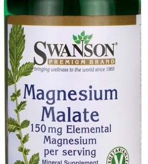 Swanson Magnesium Malate, 150mg Elemental Magnesium - 60 tablets Supply