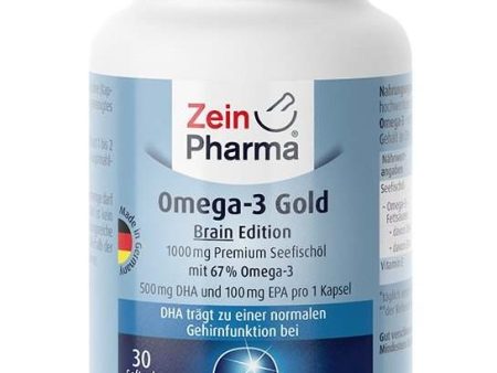 Zein Pharma Omega-3 Gold - Brain Edition, 1000mg - 30 caps Hot on Sale