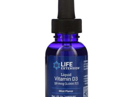 Life Extension Liquid Vitamin D3, 50mcg (Mint) - 29 ml For Discount