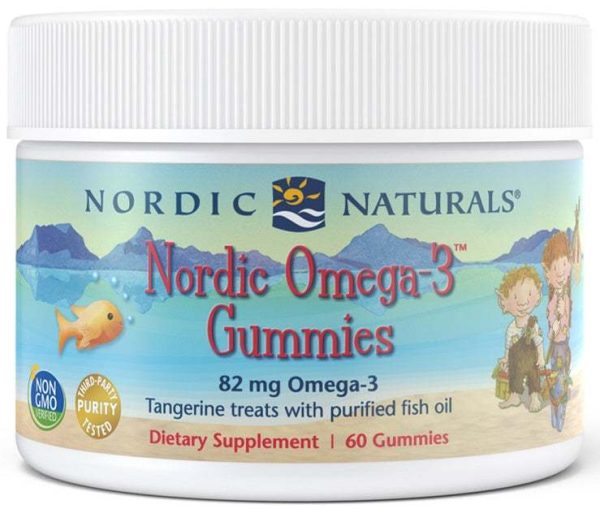 Nordic Naturals Nordic Omega-3 Gummies, 82mg Tangerine Treats - 60 gummies Fashion