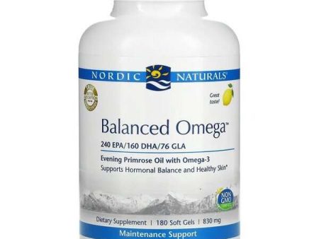 Nordic Naturals Balanced Omega, Lemon - 180 softgels Fashion