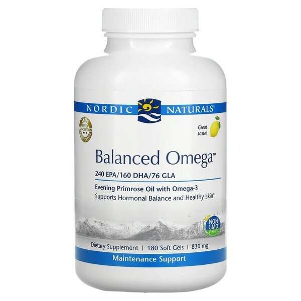 Nordic Naturals Balanced Omega, Lemon - 180 softgels Fashion