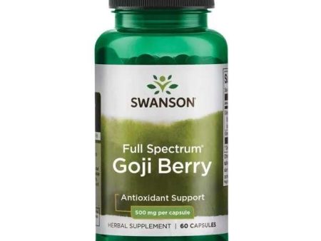 Swanson Full Spectrum Goji Berry, 500mg - 60 caps Cheap