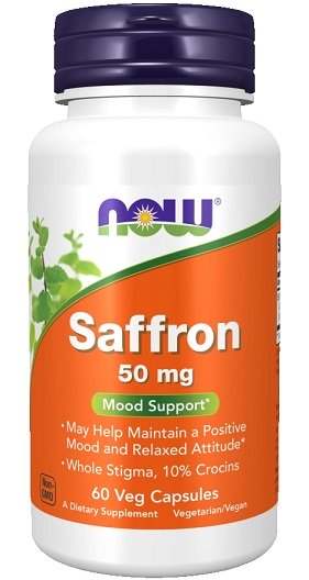 NOW Foods Saffron, 50mg - 60 vcaps Supply