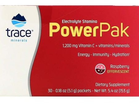 Trace Minerals Electrolyte Stamina Power Pak, Raspberry - 30 packets Online now