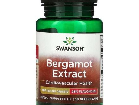 Swanson Bergamot Extract, 500mg - 30 vcaps Sale