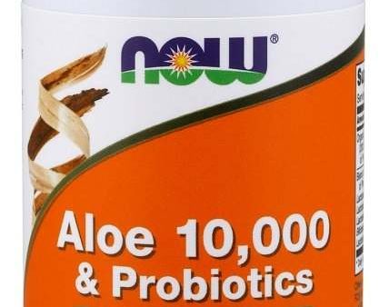 NOW Foods Aloe 10,000 & Probiotics - 60 vcaps Supply