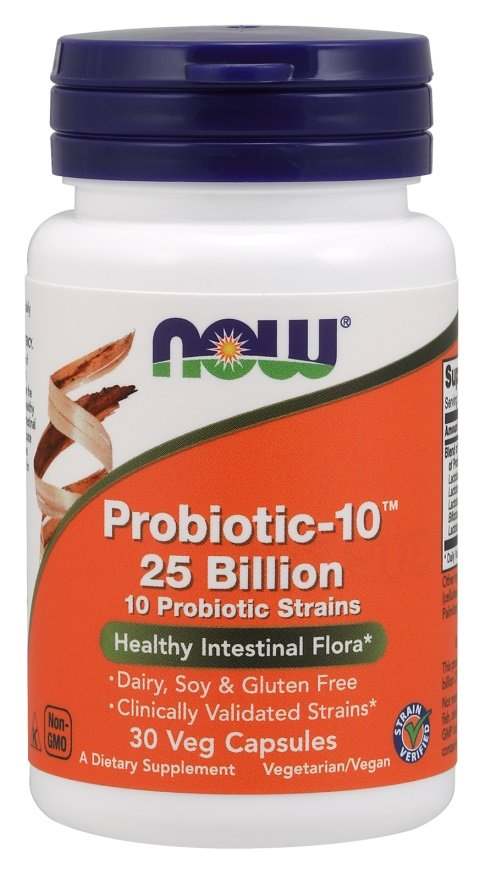 NOW Foods Probiotic-10, 25 Billion - 30 vcaps For Discount