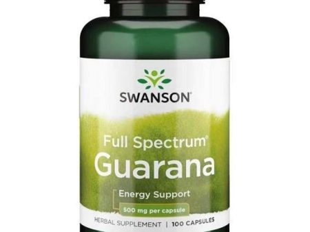 Swanson Full Spectrum Guarana, 500mg - 100 caps Hot on Sale