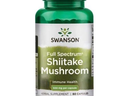 Swanson Full Spectrum Shiitake Mushroom, 500mg - 60 caps Hot on Sale