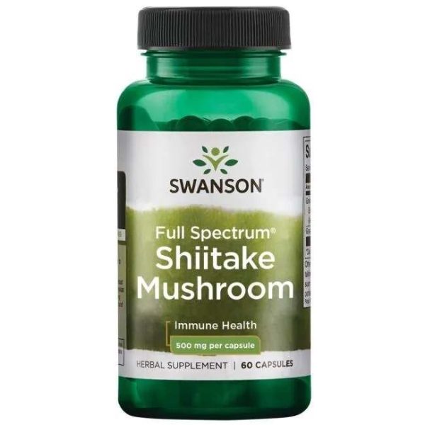 Swanson Full Spectrum Shiitake Mushroom, 500mg - 60 caps Hot on Sale