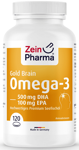 Zein Pharma Omega-3 Gold - Brain Edition - 120 softgels For Sale