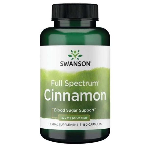 Swanson Full Spectrum Cinnamon, 375mg - 180 caps For Discount