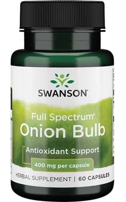 Swanson Full Spectrum Onion Bulb, 400mg - 60 caps Supply