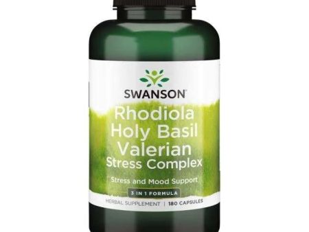 Swanson Rhodiola Holy Basil Valerian Stress Complex - 180 caps Sale