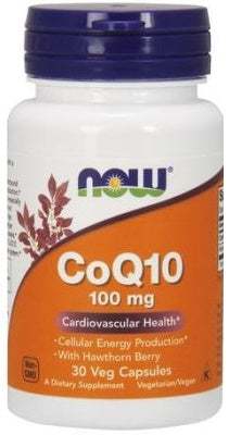 NOW Foods CoQ10 with Hawthorn Berry, 100mg - 30 vcaps Online Sale