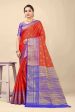 Aastha Fashion Red Silk Weaving Saree Online Sale